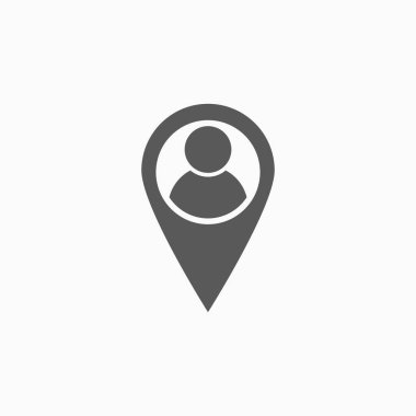 konum insanlar simgesi, pin simgesi, harita vektörü, yön vektörü, işaret illüstrasyonu