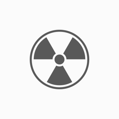 Radyasyon simgesi, radyoaktivite simgesi, tehlike çizimi, uyarı vektörü