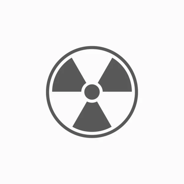 Ikona záření, ikona radioaktivity, ilustrace nebezpečí, varovný vektor — Stockový vektor