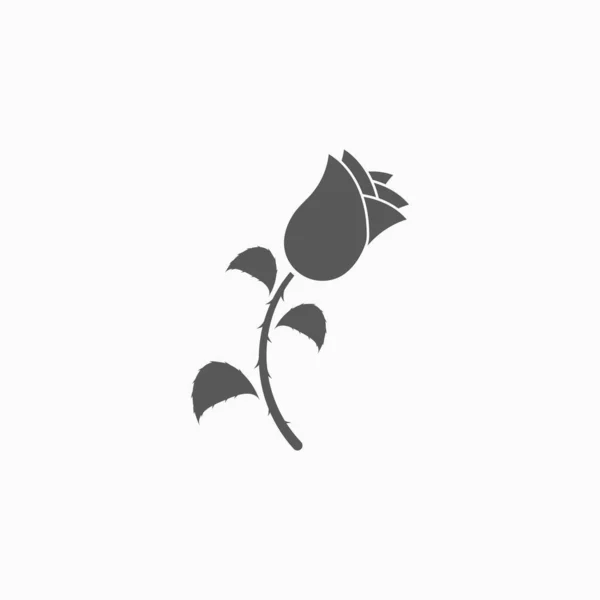 Gül ikonu, çiçek vektörü, çiçek illüstrasyonu, çiçek simgesi, çiçek vektörü — Stok Vektör