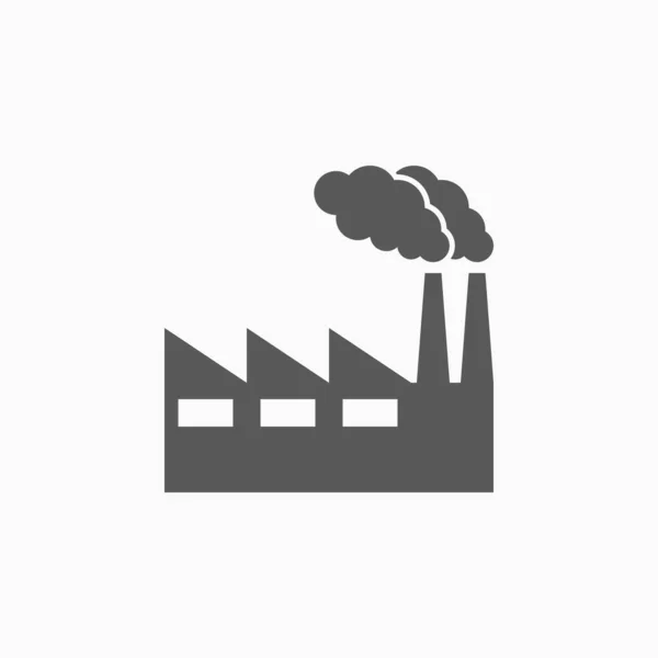 Εργοστάσιο Εικονίδιο Διάνυσμα Εργοστάσιο Εργοστάσιο Εικονογράφηση — Διανυσματικό Αρχείο