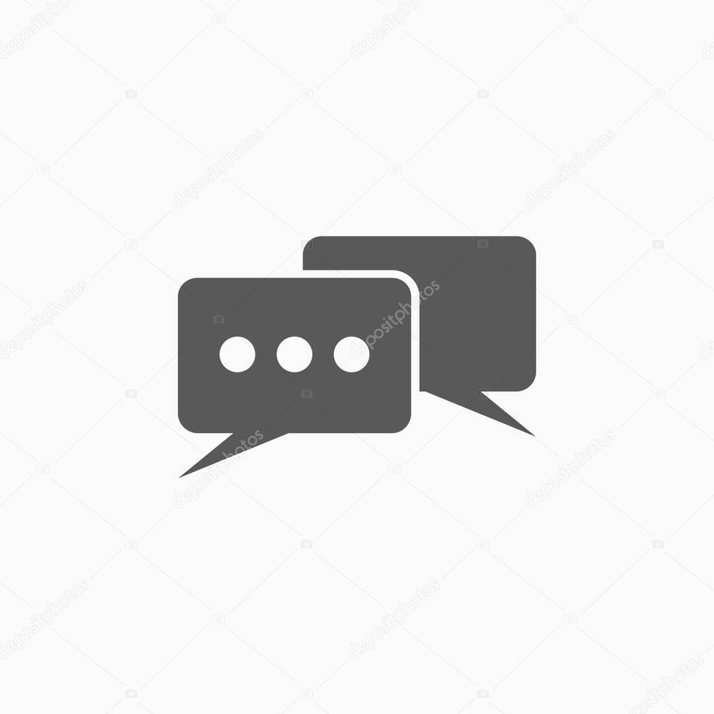 chat icon, talk vector, communication illustration