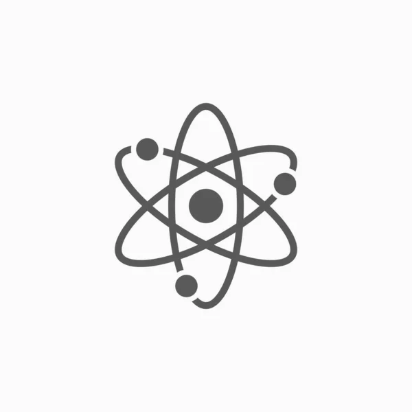 Atom Ikon Molekula Vektor Tudományos Illusztráció — Stock Vector