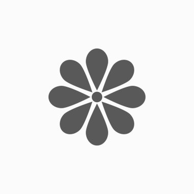 Çiçek ikonu, çiçek ikonu, çiçek ikonu, çiçek vektörü, bebek dişi illüstrasyonu