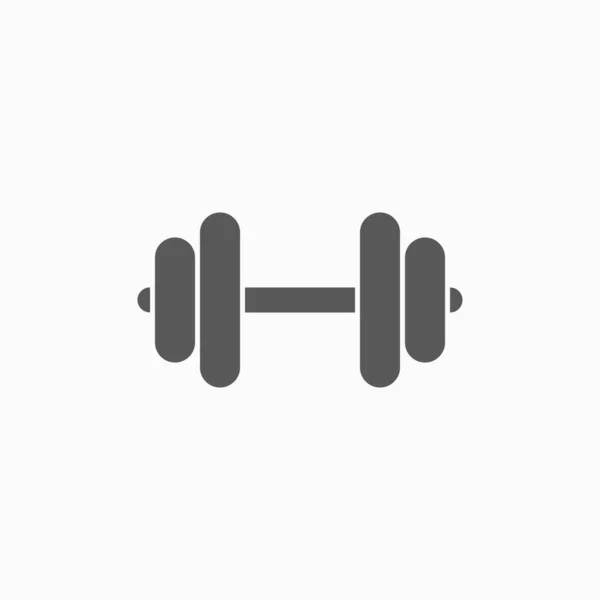 Hantelsymbol Gewichtssymbol Übungsvektor Fitness Vektor Sport Illustration — Stockvektor