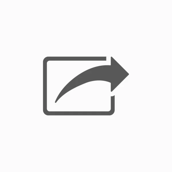 Compartir Icono Vector Flecha Vector Aplicación Icono Red Ilustración Enlace — Vector de stock