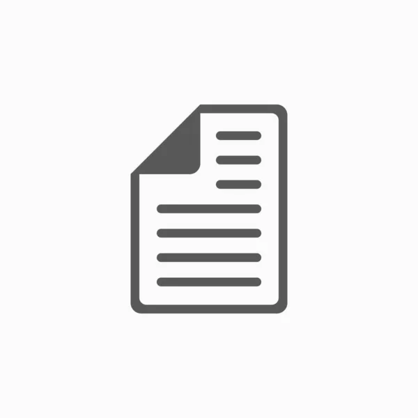 Значок Документа Значок Файла Вектор Літери Вектор Повідомлень Ілюстрація Читання — стоковий вектор
