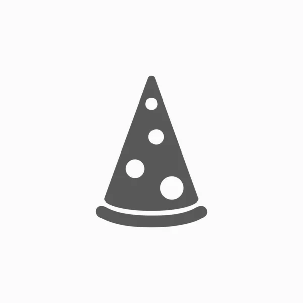 ピザのアイコンファーストフードのベクトル食べ物のイラストサインシンボル — ストックベクタ