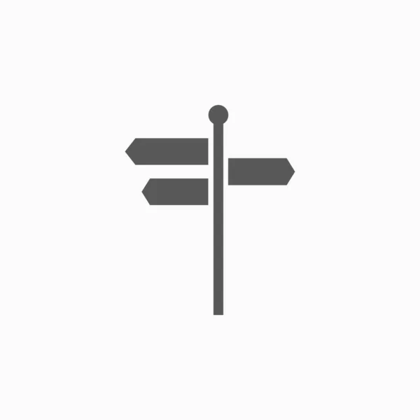 Icône Signalisation Icône Guidage Vecteur Direction Illustration Choix Signe Symbole — Image vectorielle