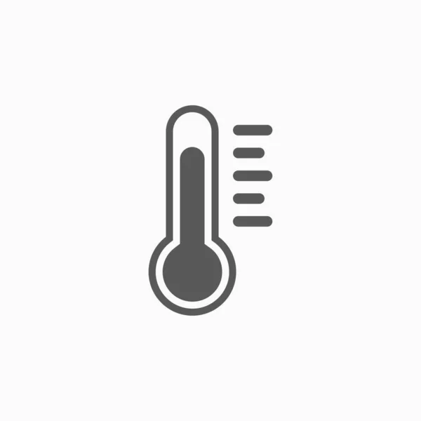 Значок Термометра Значок Вимірювача Температури Вектор Температури Наукова Ілюстрація Знак — стоковий вектор