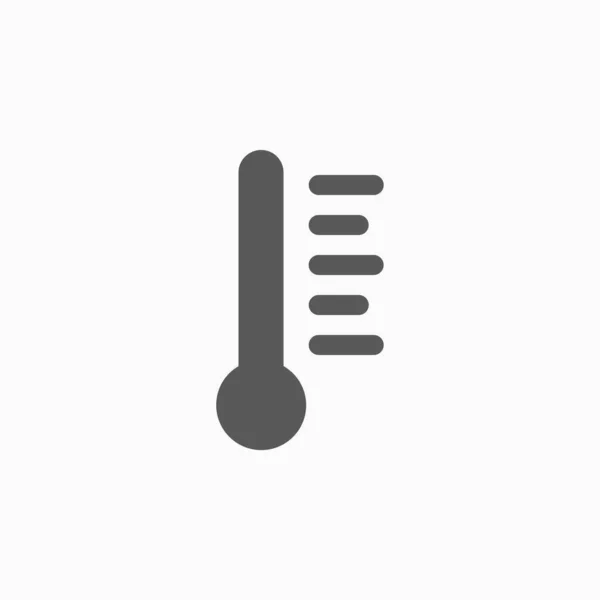 Ikona Termometru Ikona Miernika Temperatury Wektor Temperatury Ilustracja Naukowa Znak — Wektor stockowy