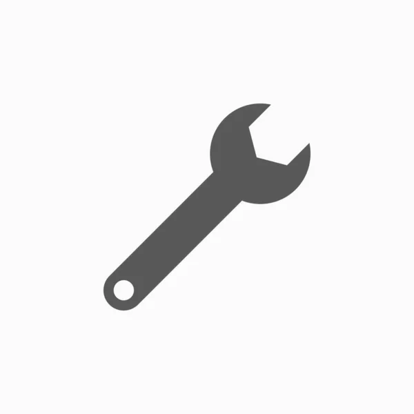 Wrench Icon Spanner Icon Key Vector Fix Vector Mechanic Illustration — Stock Vector