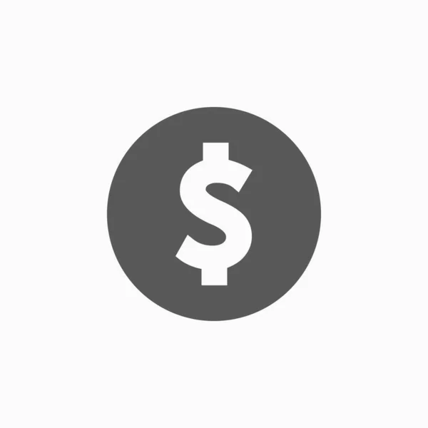 Dollar Sign Icon Money Icon Coin Vector Token Vector Dollar — Stock Vector