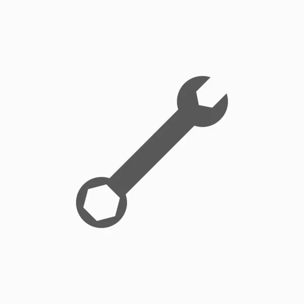 Wrench Icon Spanner Icon Key Vector Fix Vector Mechanic Illustration — Stock Vector