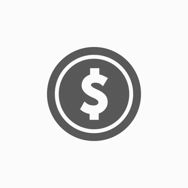 Dollar Sign Icon Money Icon Coin Vector Token Illustration Dollar — Stock Vector
