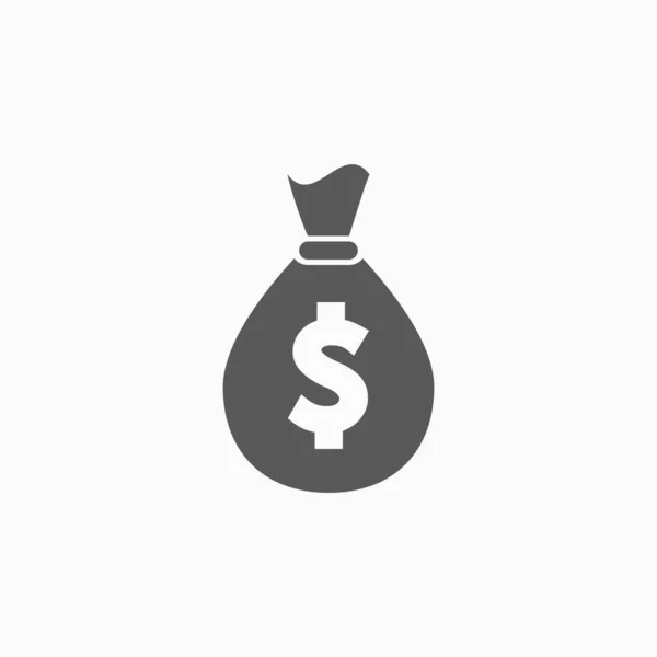 Money Bag Icon Money Icon Bag Icon Dollar Sign Finance — Stock Vector