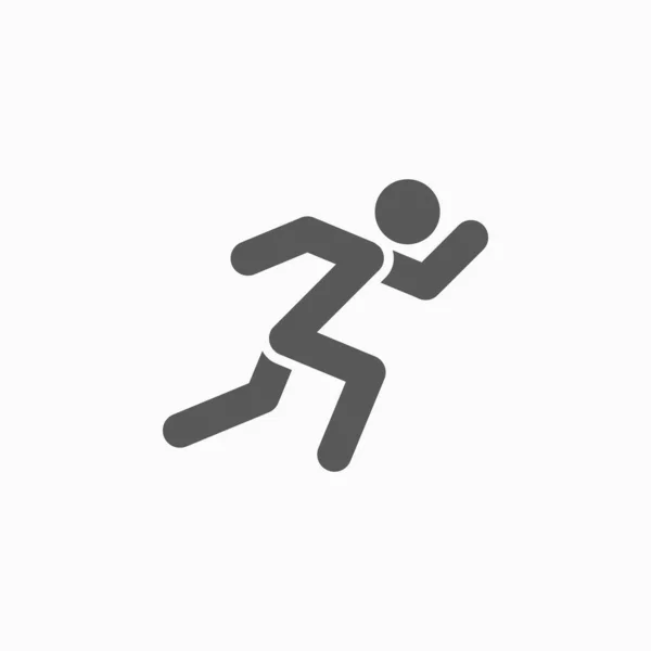 Laufsymbol Laufsymbol Menschen Vektor Sport Vektor — Stockvektor
