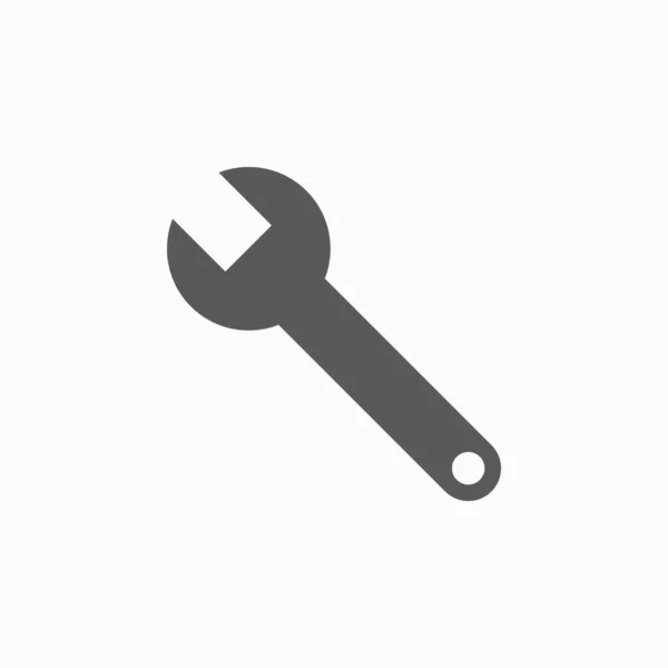 Wrench Icon Spanner Icon Key Vector Fix Illustration Mechanic Illustration — Stock Vector