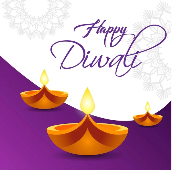 Diwali Wallpaper Purple Color Background Lights Festival — Stock Photo, Image