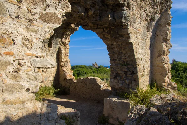antik kalıntılar town Side, Türkiye