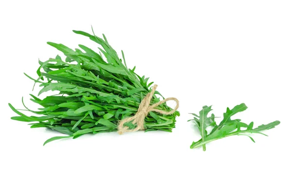 Rucola Een Witte Achtergrond — Stockfoto