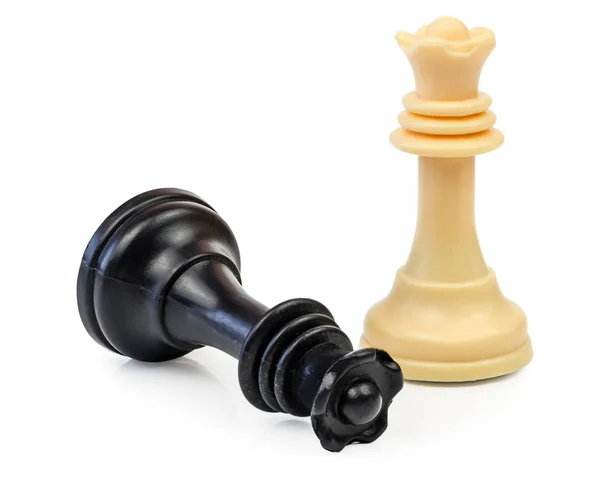 Шахматы Белом Фоне — стоковое фото