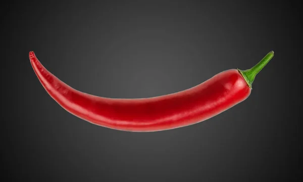 Chili Peper Geïsoleerd Een Zwarte Achtergrond — Stockfoto