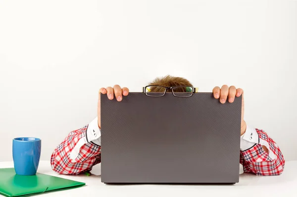 student fell asleep at the computer