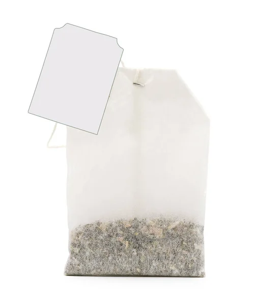 Torebka Herbaty Izolowane Białym Tle — Zdjęcie stockowe