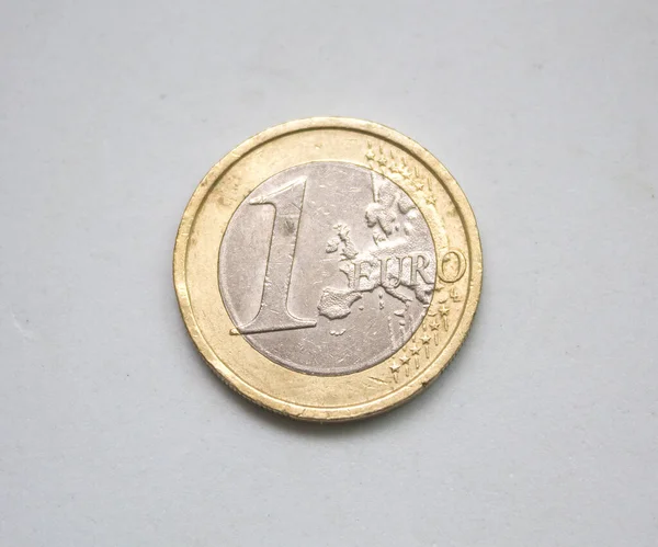 Nová Euromince Bílým Pozadím — Stock fotografie