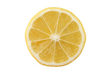 limon dilim izole üstten görünüm. limon doku