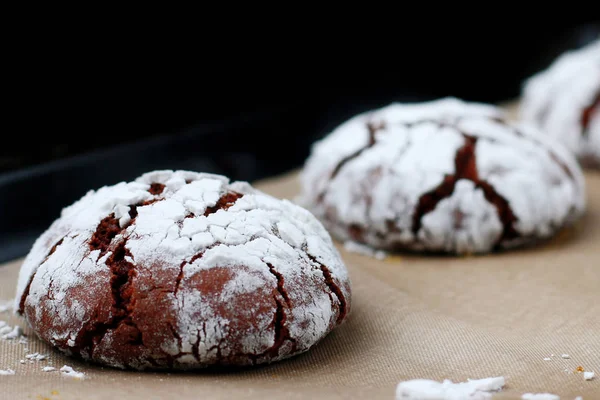 Шоколадное печенье трещит свежесть. вкусный десерт концепции. печенье для отдыха и Рождества — стоковое фото