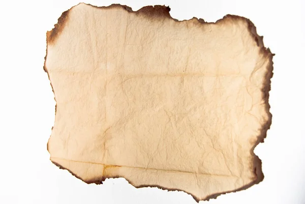 Old Paper Sheet White Background — Stock Photo, Image