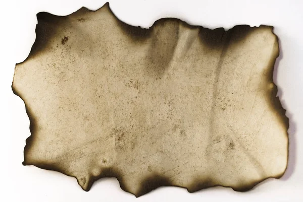 Beyaz arka plan üzerinde eski kağıt levha