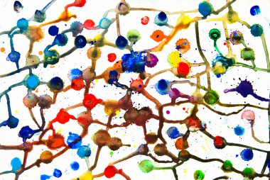 çok renkli suluboya boya beyaz arka plan üzerinde