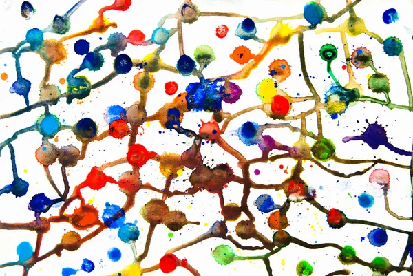 çok renkli suluboya boya beyaz arka plan üzerinde
