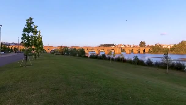 Vista Panoramica Badajoz Estremadura Spagna Europa — Video Stock