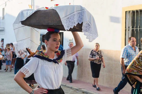 サンティアゴ アルカンタラ スペイン 2018 Once 年にサンティアゴ アルカンタラ カセレスの町で祝われる伝統的なお祭り Frenda — ストック写真