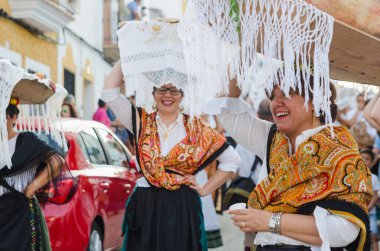 Santiago de Alcantara, İspanya - 18 Ağustos 2018:Once bir yıl 