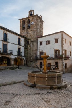 Kilise Meydanı San Martin de Trevejo, Caceres, Extremadura, Sp
