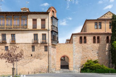 Segovia 'da Sun Gate, Castilla y Leon, Ispanya