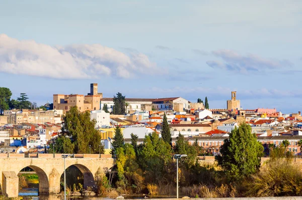 Panoramautsikt över Badajoz, Extremadura, Spanien — Stockfoto