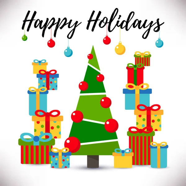 Kış indirimi posteri. Noel renkli karikatür çizimi.