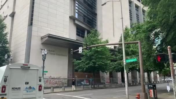 Prowadzony Przez Marka Hatfielda Amerykańskim Sądzie Federalnym Centrum Portland Stanie — Wideo stockowe