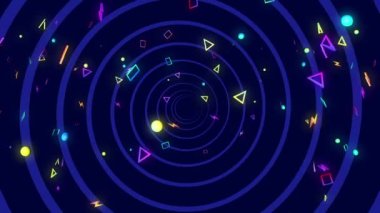 soyut retro geometrik şekiller