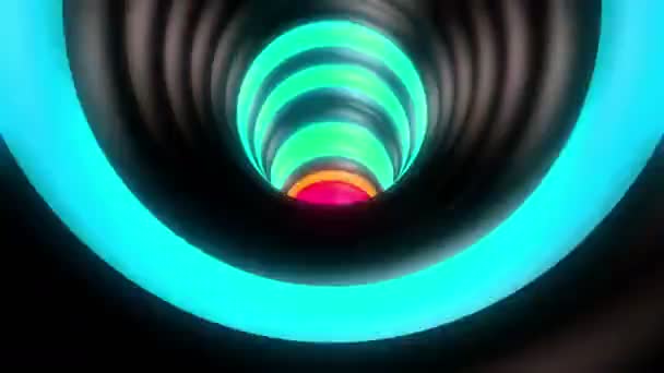 Tunnel Neon Sfondo — Video Stock