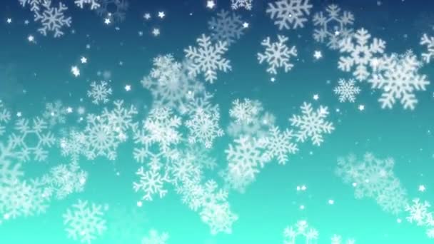 Snow Flake Fundo — Vídeo de Stock