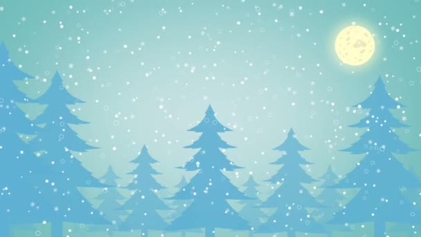 青い冬背景 — ストック動画