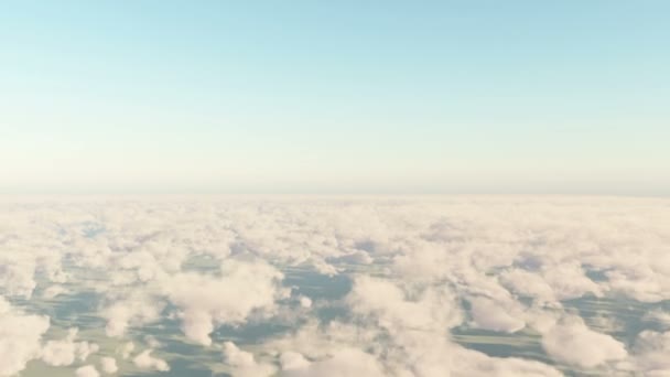 Πετούν Σύννεφο Μπροστινή Όψη — Αρχείο Βίντεο