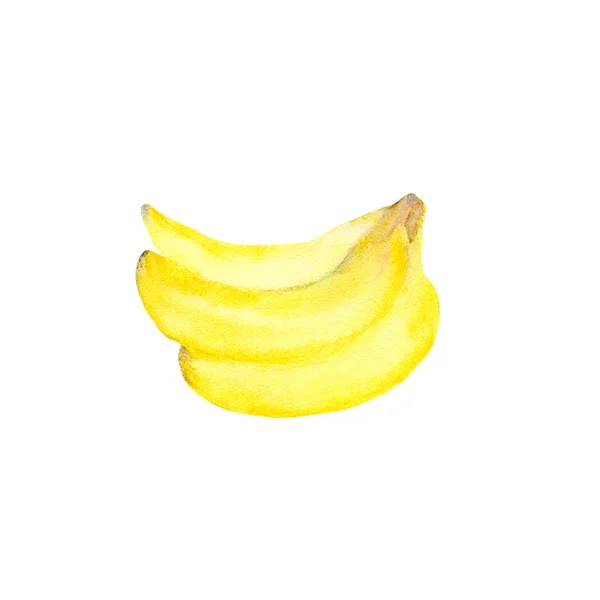 Banana Isolada Sobre Fundo Branco — Fotografia de Stock